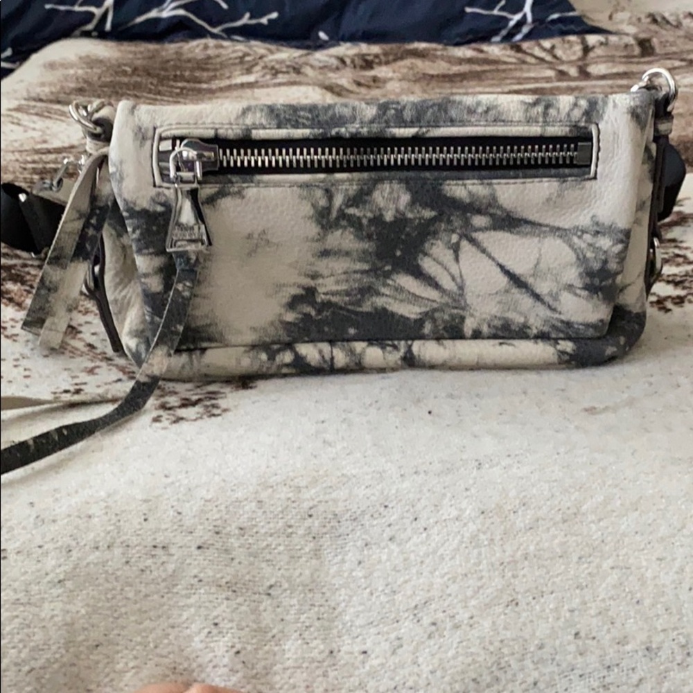 Light grey tie dye purse